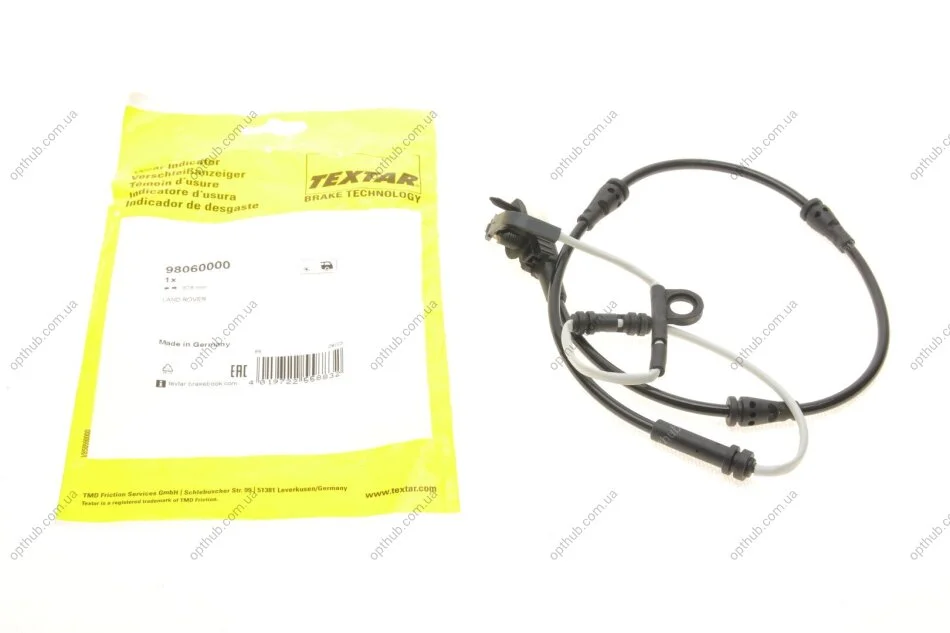 Датчик зносу гальмівних колодок (задніх) Land Rover Defender/Discovery/Range Rover 12- (L=97 (opt-om) TEXTAR 98060000 (фото 1)