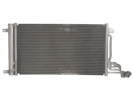 Радіатор кондиціонера (з осушувачем) AUDI A1 SEAT IBIZA IV, IBIZA IV SC, IBIZA IV ST, TOLEDO IV SKODA FABIA II, FABIA II PRAKTIK, FABIA III, FABIA III PRAKTIK, RAPID, ROOMSTER 1.0-2.0D 09.06-12.22 THERMOTEC KTT110042