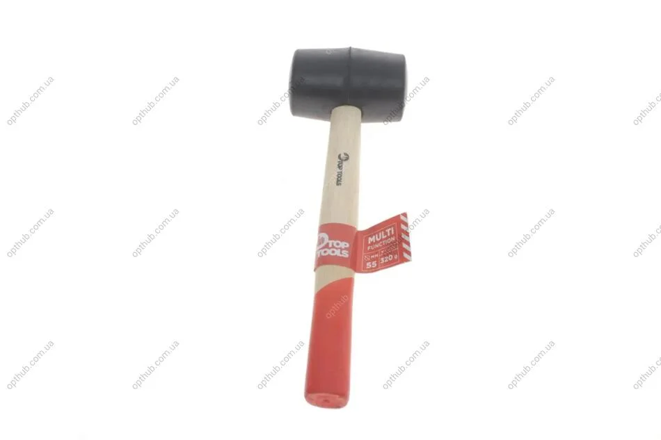 Киянка гумова, 50 г, 55 мм, рукоятка дерев\'яна Top-tools 02A320 (фото 1)