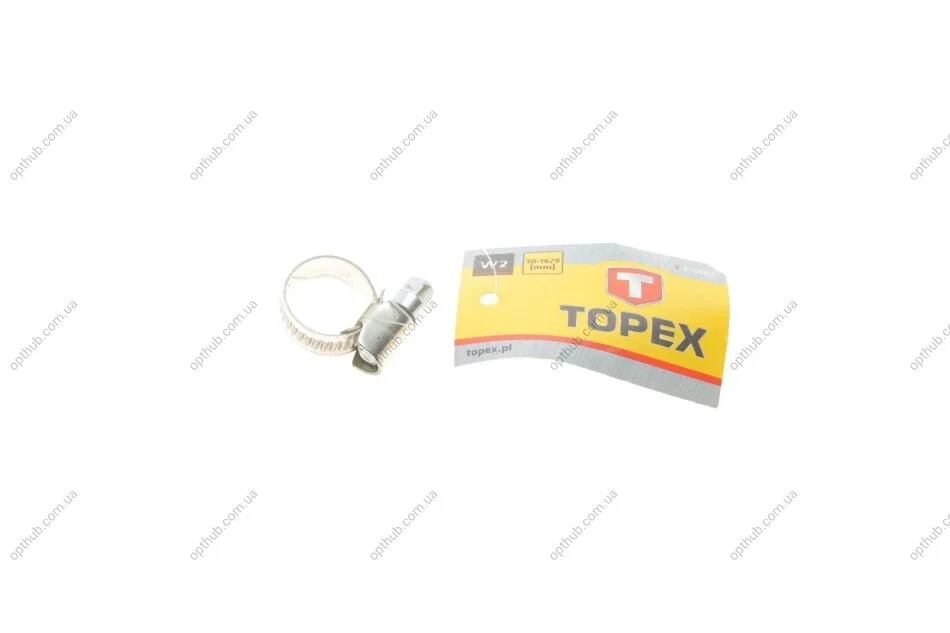Хомут металевий (10-16/9mm) TOPEX (opt-om) Topex 37D502 (фото 1)