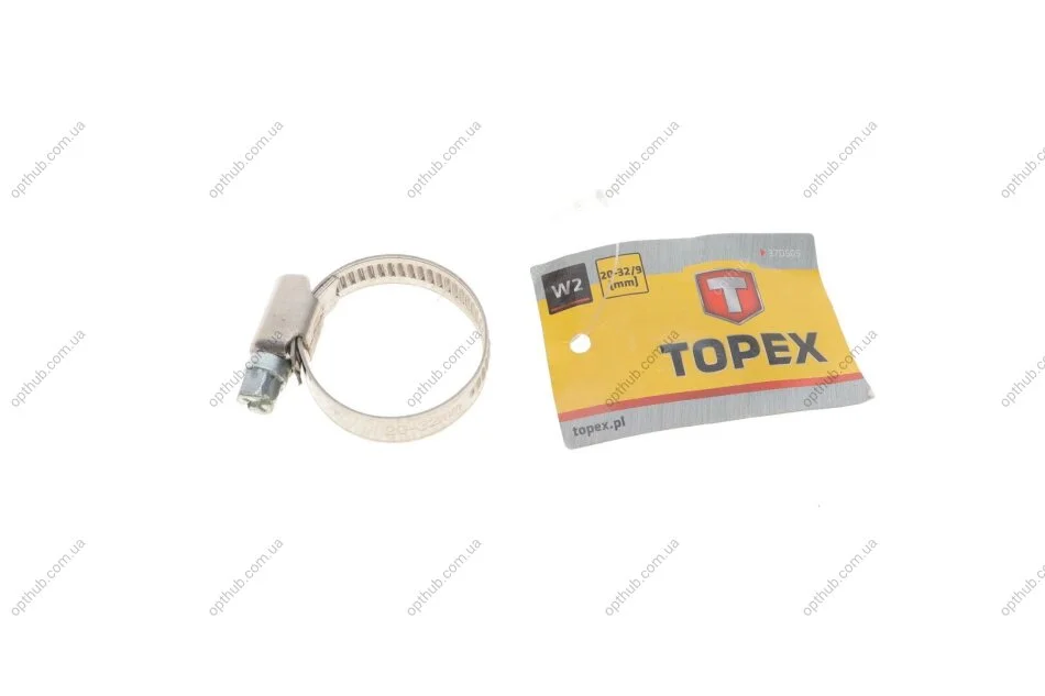 Хомут металевий (20-32/9mm) TOPEX (opt-om) Topex 37D505 (фото 1)