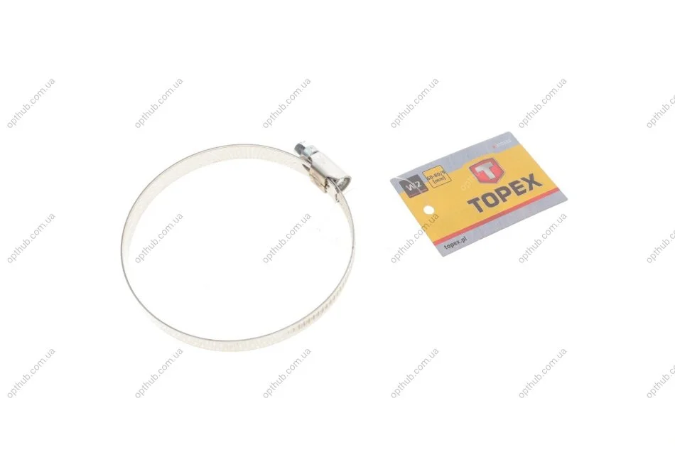 Хомут металевий (60-80/9mm) TOPEX (opt-om) Topex 37D510 (фото 1)