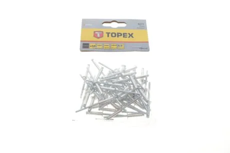 Заклепка алюминиева (4.0х16mm) (к-кт 50шт) TOPEX (opt-om) Topex 43E404