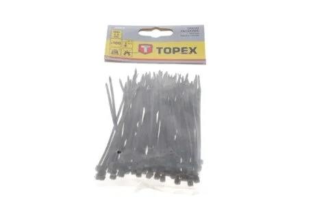 Хомуты 2.5 x 100 мм, 100 шт. черный(TOPEX) Topex 44E970