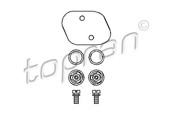 Ремкомплект вакуумного насоса VW GOLF I, GOLF II, JETTA I, JETTA II, PASSAT B1, PASSAT B2 1.5D/1.6D 08.76-10.91 TOPRAN / HANS PRIES 101 493 (фото 1)