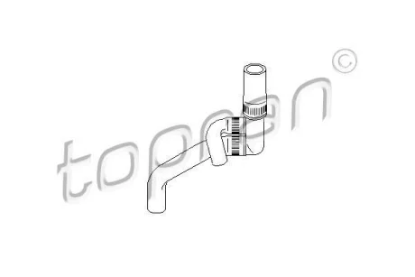 Шланг гумовий системи охолодження SEAT CORDOBA, IBIZA II, TOLEDO I SKODA FELICIA I, FELICIA II VW CADDY II, GOLF III, PASSAT B3/B4, POLO III CLASSIC, VENTO 1.3-2.0 02.90-01.04 TOPRAN / HANS PRIES 109 020