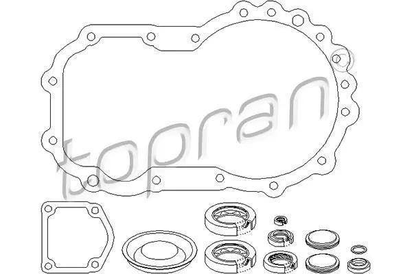 Комплект прокладок КПП SEAT CORDOBA 1.4/1.6/1.6 D/1.6 i/1.6 TD/1.7 D/1.7 SDI/1.8/1.8 Cat/1.8 GTI/1.8 GTI Cat/1.8 i/1.8 i 16V/1.8 i Cat/1.9 D/1.9 SDI/1.9 TD/1.9 TD, GTD/100 1.6/57 1.7 SDI/64 1,9 D/64 1 TOPRAN / HANS PRIES 111 408 (фото 1)