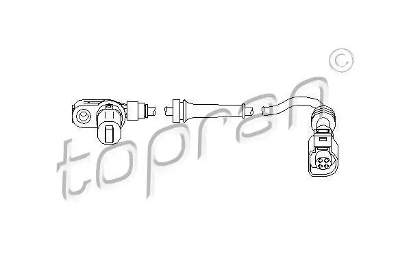 Датчик ABS передн лів/прав FORD GALAXY I SEAT ALHAMBRA VW SHARAN 1.9D/2.0/2.3 03.95-03.10 TOPRAN / HANS PRIES 112 227 (фото 1)