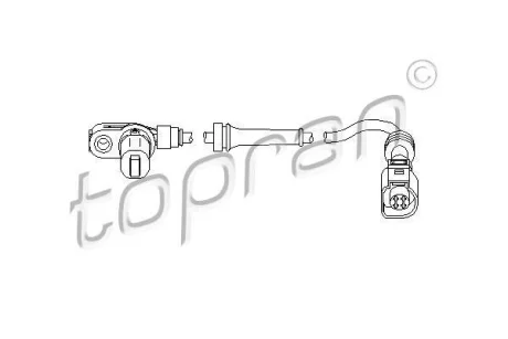 Датчик ABS передн лів/прав FORD GALAXY I SEAT ALHAMBRA VW SHARAN 1.9D/2.0/2.3 03.95-03.10 TOPRAN / HANS PRIES 112 227