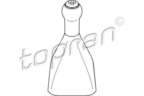 Чохол ручки переключення швидкості SEAT LEON, TOLEDO II VW BORA, BORA I, GOLF IV 1.4-2.8 08.97-12.13 TOPRAN / HANS PRIES 112 858