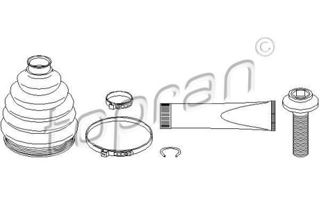 Пильник ШРКШ (комплект) TOPRAN / HANS PRIES 113005