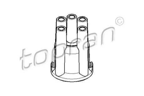 Кришка розподілювача запалювання OPEL ASTRA F, ASTRA F CLASSIC, COMBO, CORSA A, CORSA A TR, CORSA B, FRONTERA A, KADETT E, KADETT E COMBO, OMEGA A, VECTRA A 1.2-2.4 09.82-01.05 TOPRAN / HANS PRIES 202 005