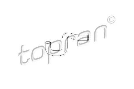 Шланг гумовий системи охолодження OPEL ASTRA F, CALIBRA A, KADETT E, VECTRA A 1.8/2.0 08.84-09.98 TOPRAN / HANS PRIES 205 722