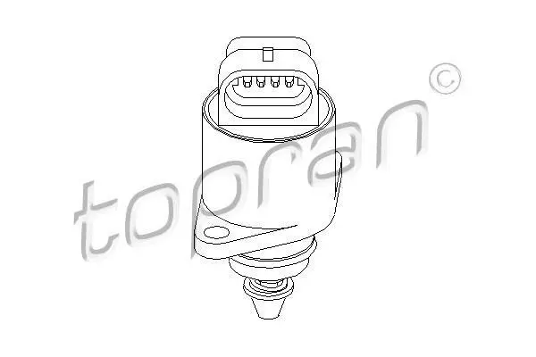 Позиціонер холостого ходу (4 pin,) OPEL ASTRA F, ASTRA F CLASSIC, COMBO, CORSA A, CORSA A TR, CORSA B, KADETT E, KADETT E COMBO 1.2/1.3/1.4 09.85-01.05 TOPRAN / HANS PRIES 206 167 (фото 1)