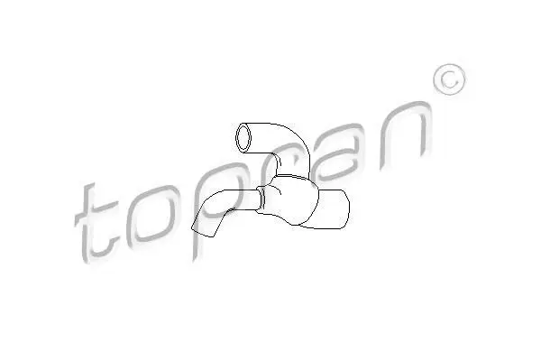 Шланг гумовий системи охолодження Нижн OPEL ASTRA G, ASTRA G CLASSIC, COMBO, COMBO TOUR, CORSA C, MERIVA A, VECTRA B, VECTRA C, VECTRA C GTS, ZAFIRA A, ZAFIRA B 1.4/1.6/1.6CNG 10.95- TOPRAN / HANS PRIES 206 658 (фото 1)