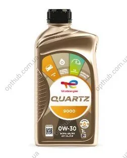 Олива моторна QUARTZ 9000 0W-30 1л QUARTZ 9000 0W30 12X1L -ua TOTAL 0W30 Q 9000 1L (фото 1)