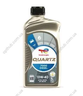 Олива моторна QUARTZ DIESEL 7000 10W-40 1л QUARTZ D 7000 10W40 (SN) 12X1L -ua TOTAL 10W40 Q 7000D 1L (фото 1)