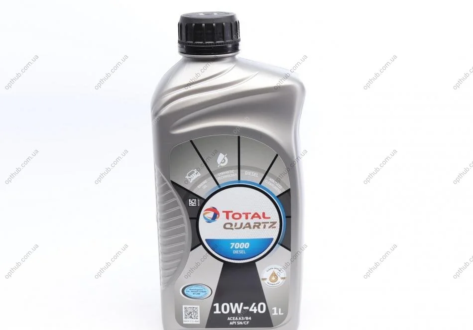 Олива 10W40 Quartz 7000 Diesel (1л) (MB229.1/VW505.00) (opt-om) TOTAL 214111 (фото 1)