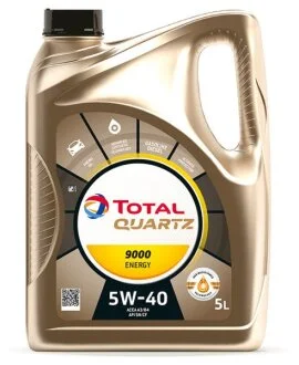 Олива моторна Quartz 9000 Energy 5W40 (5 Liter) TOTAL 216609