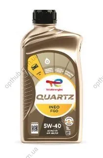 Олива моторна QUARTZ INEO FGO 5W-40 1л QUARTZ INEO FGO 5W40 12X1L -ua TOTAL 5W40 QI FGO 1L (фото 1)