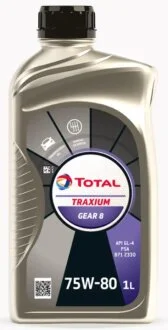 Масло трансмиссионное TRANSMISSION GEAR 8 75W-80 1л TRAXIUM GEAR 8 75W80 12X1L TOTAL 75W80 TRAX G8 1L