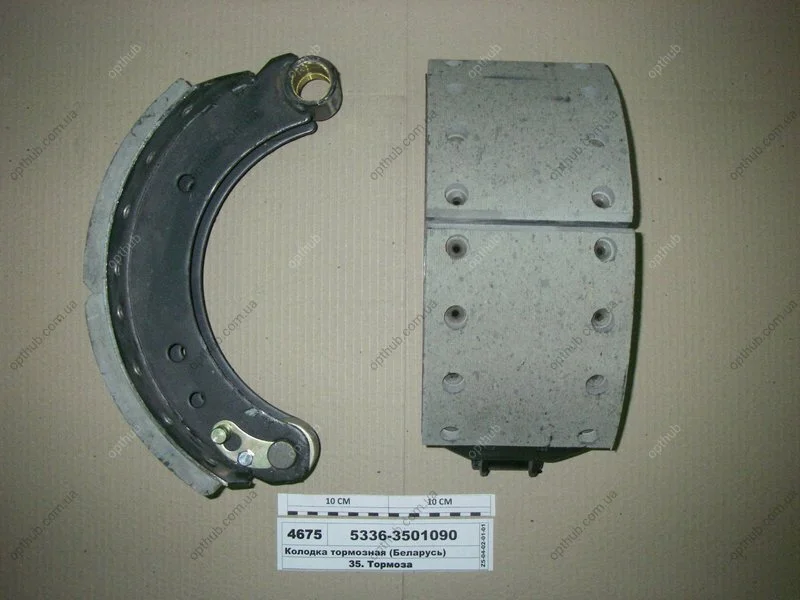 Колодка тормозная на МАЗ правая 15,5мм (пр-во) Трибо 5336-3501090 (фото 1)