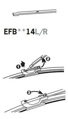 TRICO ExactFit Flat Щітка склоочисника,безкаркасна OEM (350мм) Trico EFB3514L (фото 1)