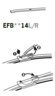 TRICO ExactFit Flat Щітка склоочисника,безкаркасна OEM (350мм) Trico EFB3514L