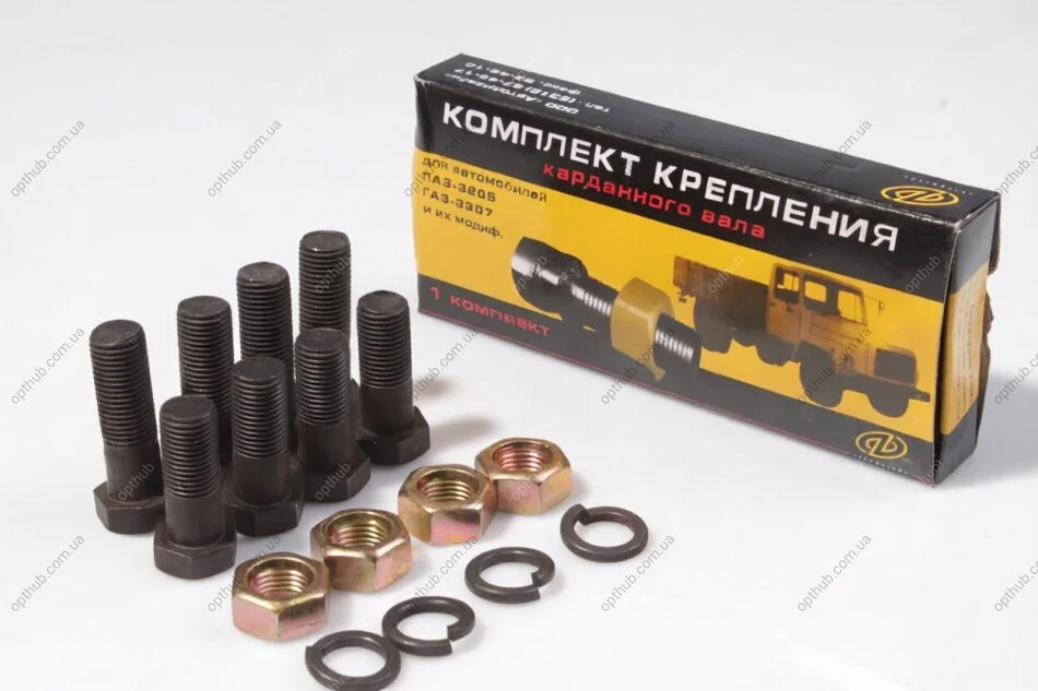 Болт вала карданного ГАЗ 53 компл. (болт 4шт длинный и 4шт короткий+гайка 4шт+гровер 8шт)) Трид 290863-П29 (фото 1)