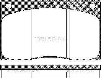 Колодки гальмівні передні (невентильовані диски))) Discovery TRISCAN 811010799