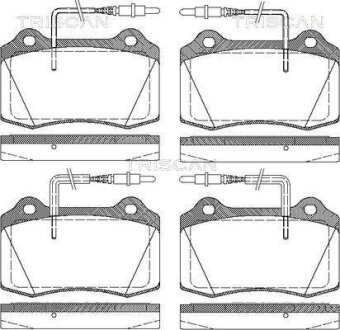 Колодки гальмівні передні TRISCAN 811028033