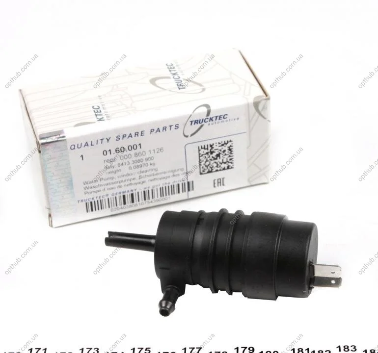Насос омивача скла (моно) MB Sprinter/VW LT 96- (24V) AUTOMOTIVE UA63 TRUCKTEC 01.60.001 (фото 1)