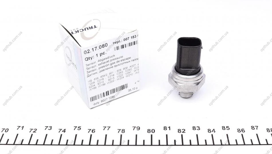 Датчик тиску вихлопних газів MB C-class (W204) 07-14 AUTOMOTIVE UA63 TRUCKTEC 02.17.080 (фото 1)
