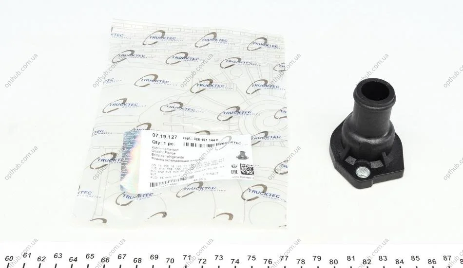 Фланець системи охолодження VW Caddy II 1.9 D 95-04 AUTOMOTIVE (opt-om) TRUCKTEC 07.19.127 (фото 1)