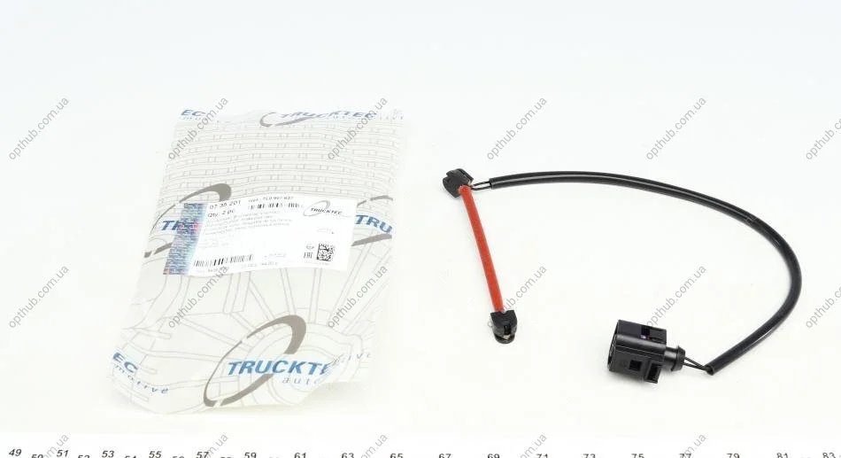 Датчик зносу гальмівних колодок (передніх) VW Touareg 02-10/ Audi Q7 06-15 (L=420mm) (opt-om) TRUCKTEC 07.35.201 (фото 1)