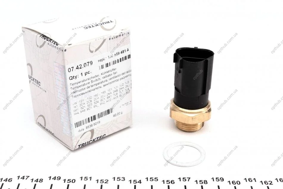 Датчик увимкнення вентилятора VW Caddy III 1.4-2.0SDI 04-15 (85°C-90°C) AUTOMOTIVE UA63 TRUCKTEC 07.42.079 (фото 1)