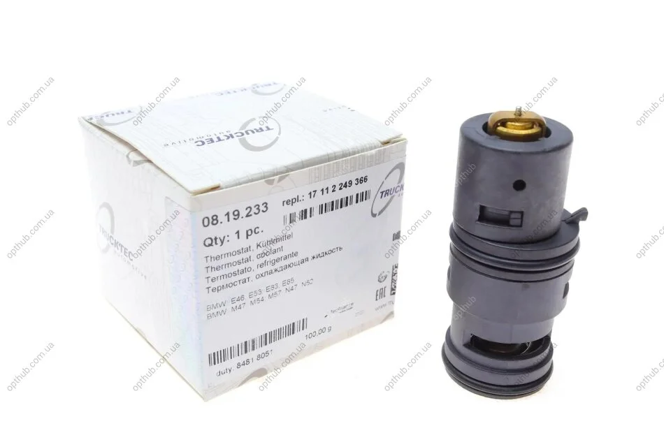 Термостат BMW 3 (E46) 2.0-3.0d 98-05 AUTOMOTIVE (opt-om) TRUCKTEC 08.19.233 (фото 1)
