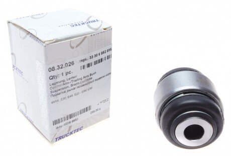 Сайлентблок важеля (заднього/зверху/ззовні/плаваючий) BMW 3 (E36/E46) 90- AUTOMOTIVE UA63 TRUCKTEC 08.32.026