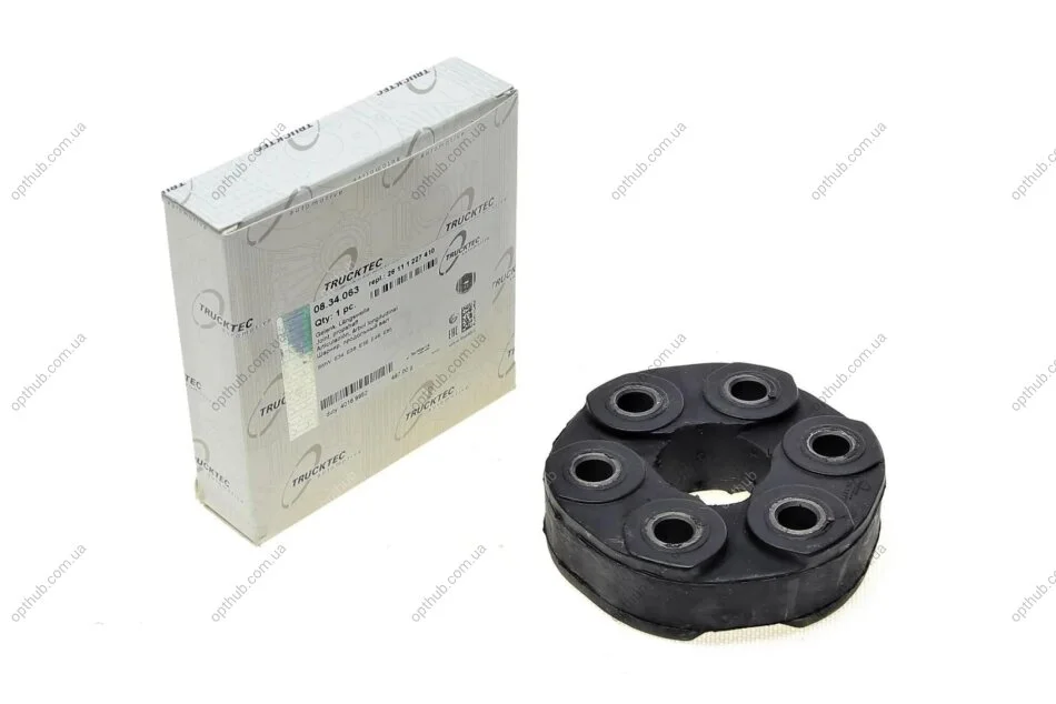 Муфта кардана еластична BMW 3 (E36/E46)/5 (E39) 90-05 (110mm) AUTOMOTIVE UA63 TRUCKTEC 08.34.063 (фото 1)