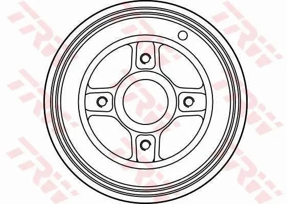 Гальмівний барабан задн DACIA LOGAN, LOGAN EXPRESS, LOGAN MCV, SANDERO RENAULT 19 II, 19 II CHAMADE, CLIO I, CLIO II, LOGAN I, MEGANE I, MEGANE I CLASSIC, MEGANE I COACH 1.0-2.0 03.92- TRW DB4214 (фото 1)