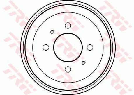 Гальмівний барабан задн MITSUBISHI COLT IV, COLT V, LANCER V, LANCER VI, MIRAGE IV, MIRAGE V 1.3-1.8 12.91-08.04 TRW DB4239