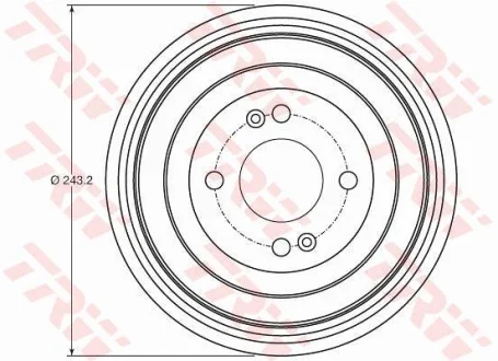 Гальмівний барабан задн HYUNDAI ACCENT III, I10 I, I10 II, I10 III, I20 I KIA RIO II 1.0-1.6 03.05- TRW DB4422