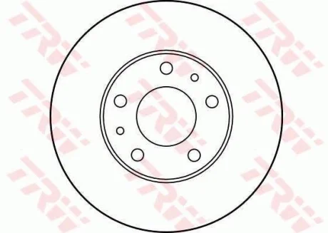 Диск гальмівний передн лів/прав CITROEN JUMPER I, JUMPER II FIAT DUCATO PEUGEOT BOXER 1.9D-2.8D 02.94-06.06 TRW DF2728