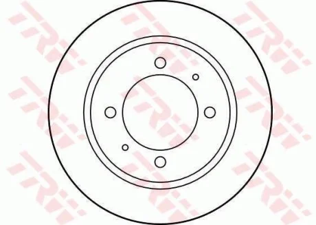 Диск гальмівний задн лів/прав VOLVO S40 I, V40 MITSUBISHI CARISMA, SPACE STAR 1.3-2.0 05.95-06.06 TRW DF2784