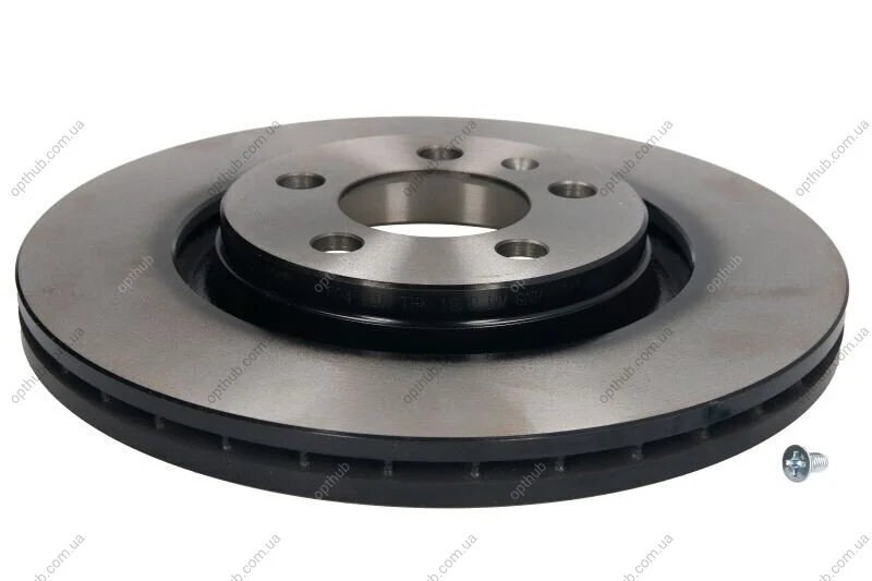 Диск гальмівний AUDI A3, SEAT LEON, TOLEDO, SKODA, VW, передн. вент. (вир-во) TRW DF2804 (фото 1)