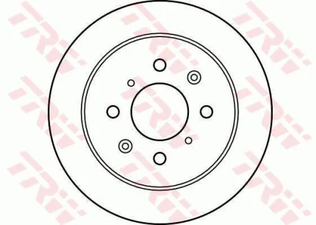 Диск гальмівний задн лів/прав ACURA INTEGRA HONDA ACCORD III, CITY IV, CIVIC IV, CIVIC V, CIVIC VI, CRX III, INTEGRA, JAZZ II, JAZZ III, LEGEND IV, NSX I 1.2-3.7 01.85-06.14 TRW DF4191