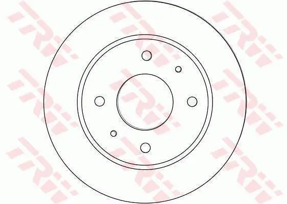 Диск гальмівний задн лів/прав MITSUBISHI COLT, COLT CZC VI, COLT VI SMART FORFOUR 1.1-1.5D 01.04-06.12 TRW DF4463 (фото 1)