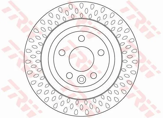 Диск гальмівний задн лів/прав VOLVO S60 II, S80 II, V60 I, V70 III, XC70 II 1.5-4.4 03.06-12.18 TRW DF6387 (фото 1)