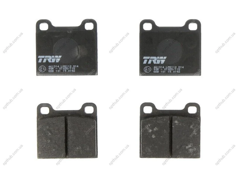 Колодка гальм. диск. AUDI, BMW, FORD, MB, OPEL, PORSCHE, VW, VOLVO задн. (вир-во) TRW GDB101 (фото 1)