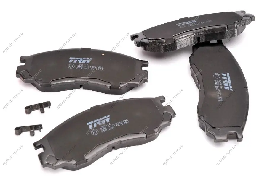 Комплект гальмівних колодок передн, MITSUBISHI DELICA / SPACE GEAR, L 300 III, L200, L400 2.0-2.8D 07.94-12.07 TRW GDB1286 (фото 1)